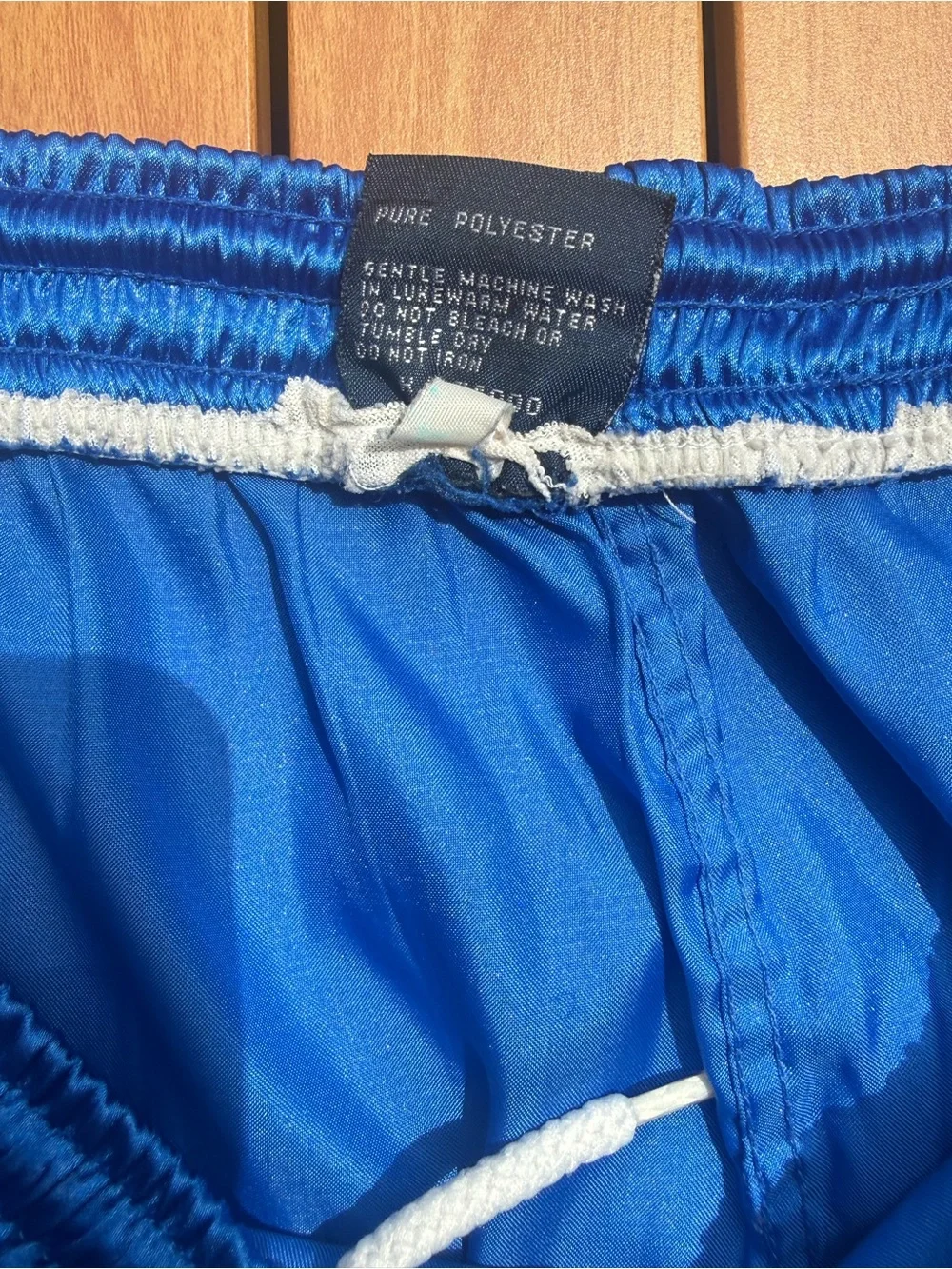 VINTAGE 90s XARA BLUE MENS SOCCER SHORTS XL